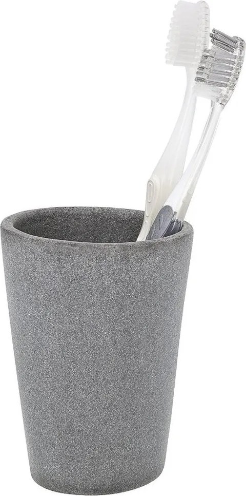 Fogkefetartó bögre Wenko szürke kő