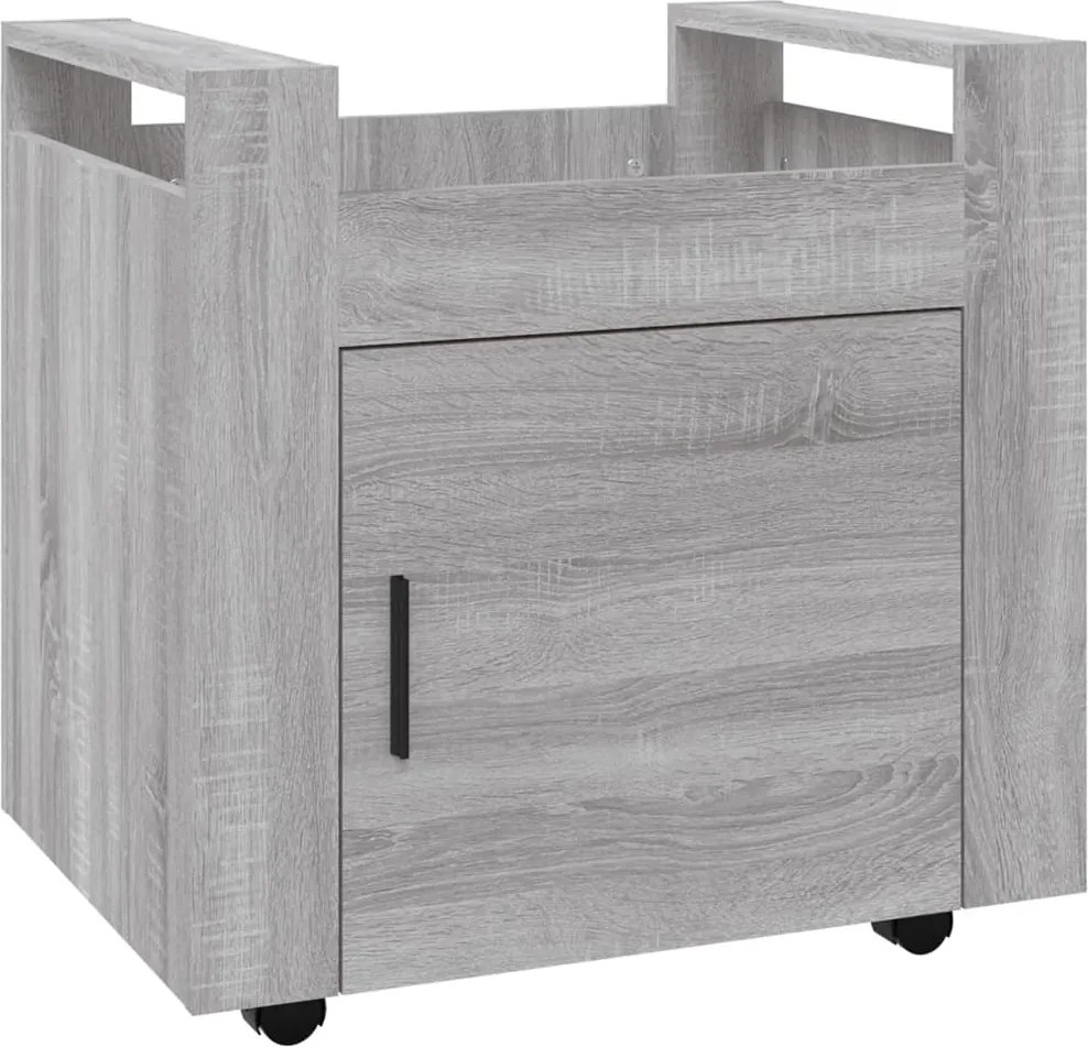 vidaXL szürke sonoma szerelt fa asztal-kocsi 60 x 45 x 60 cm