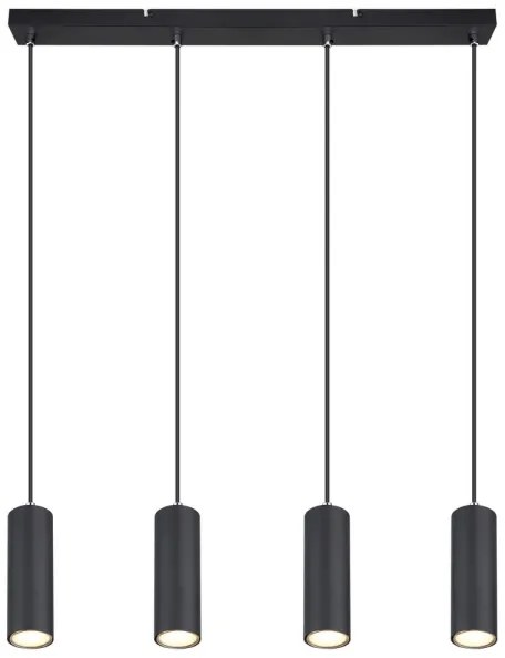 Globo 57911-4HB - ROBBY 4xGU10/35W/230V fekete függeszték