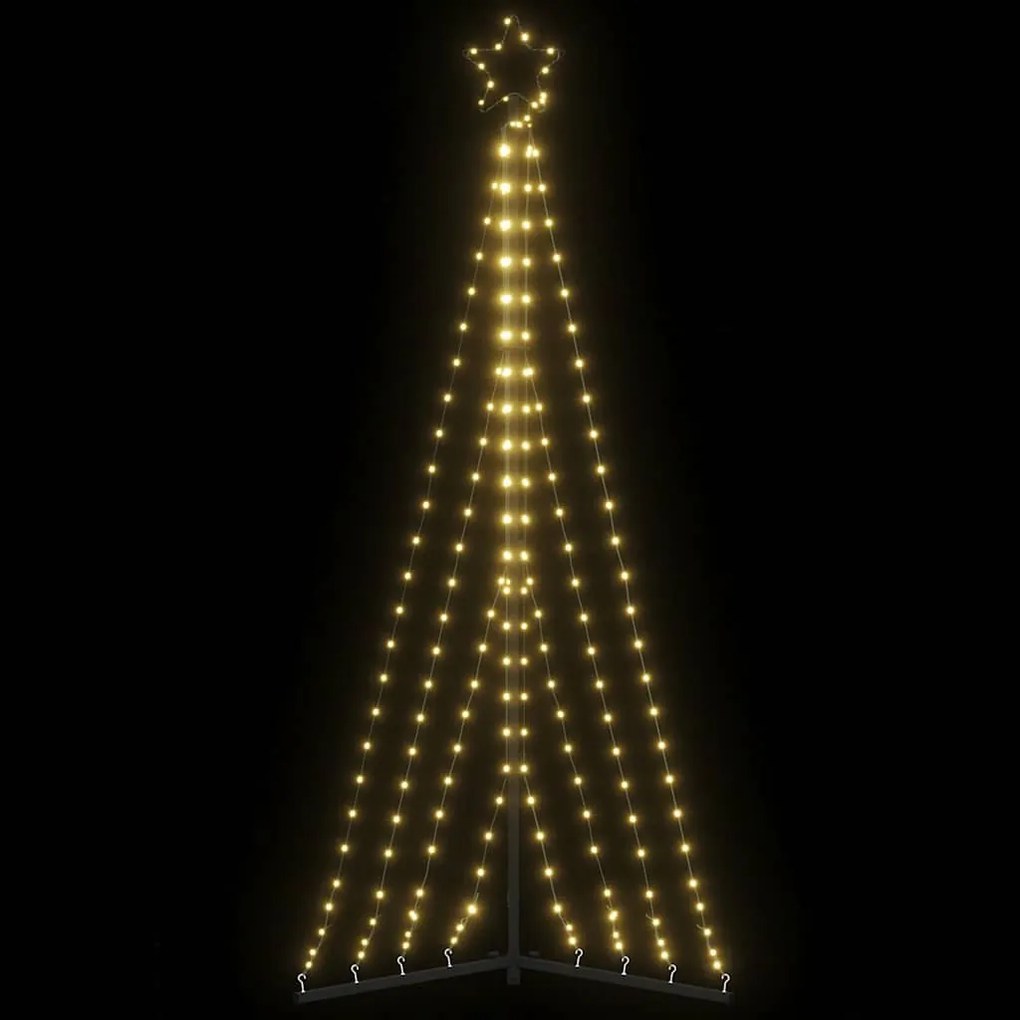 meleg fehér LED karácsonyfa 339 LED 187 cm