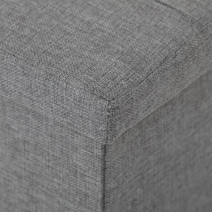 Tárolós Puff, Szürke Durva Szövet. TAB-462 GREY2