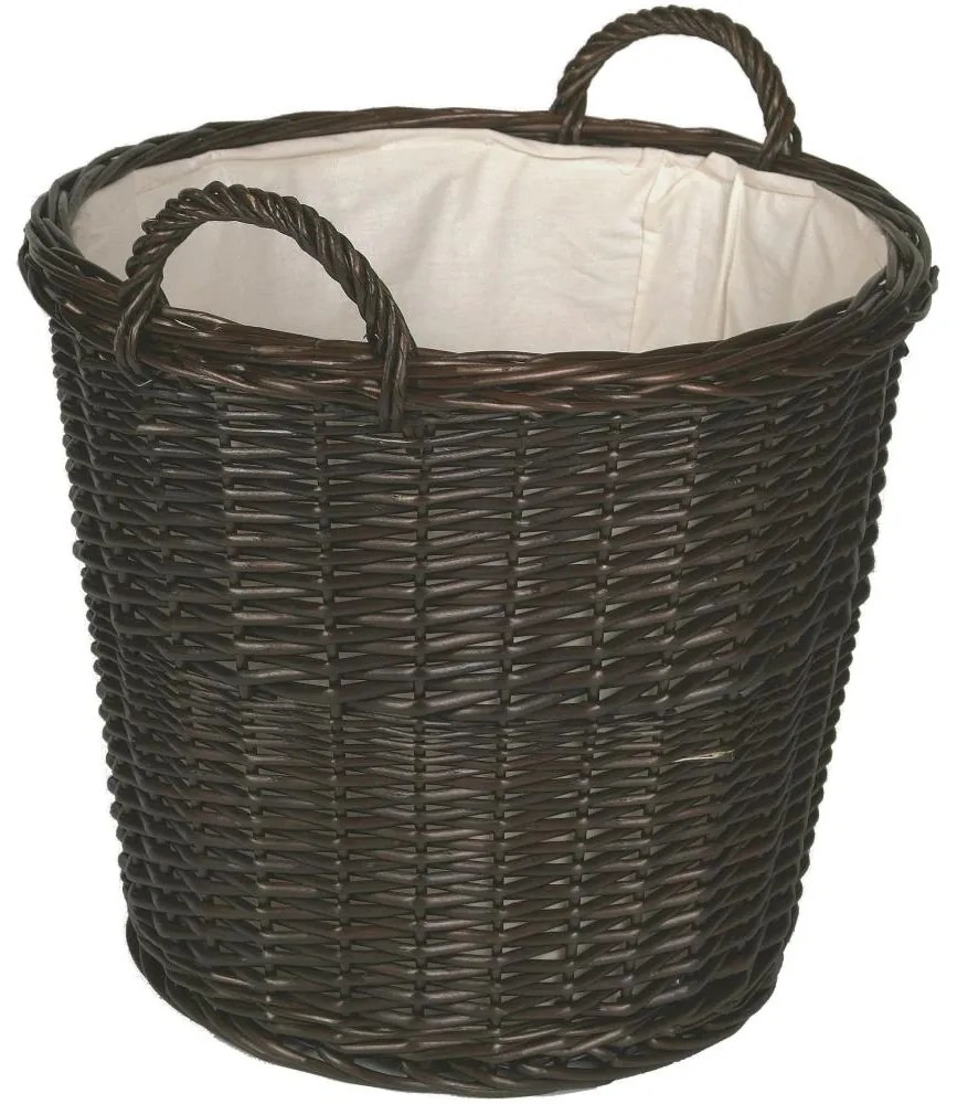 Fonott kosár fogantyúval tűzifához 50x48 cm