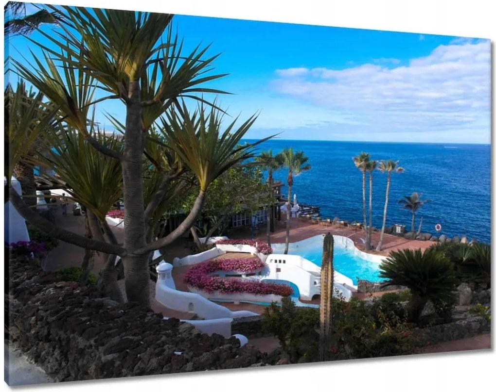 Vászonkép 100x70 Pálmafák a tengerparton