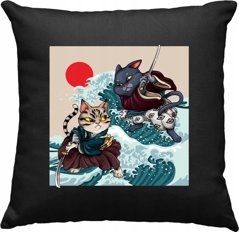 Cica párna Vicces cica mém Japán fekete