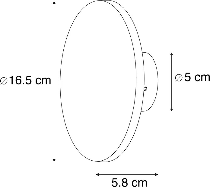 Design fali lámpa szürke 16,5 cm LED-del - Skyf