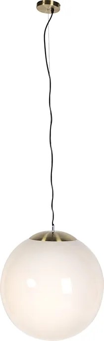 Okos skandináv függőlámpa arany színben, opál üveggel, 50 cm, WiFi A60-nal - Ball 50