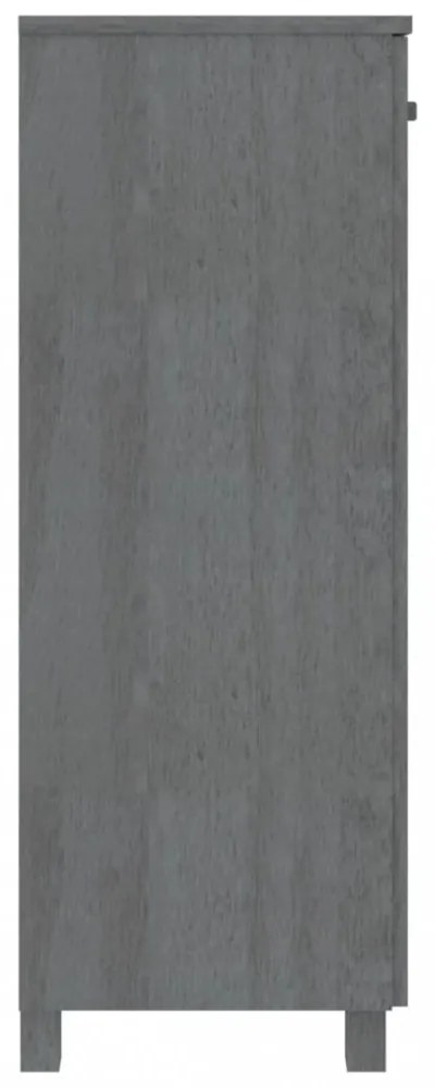 HAMAR sötétszürke tömör fenyőfa cipőszekrény 85 x 40 x 108 cm