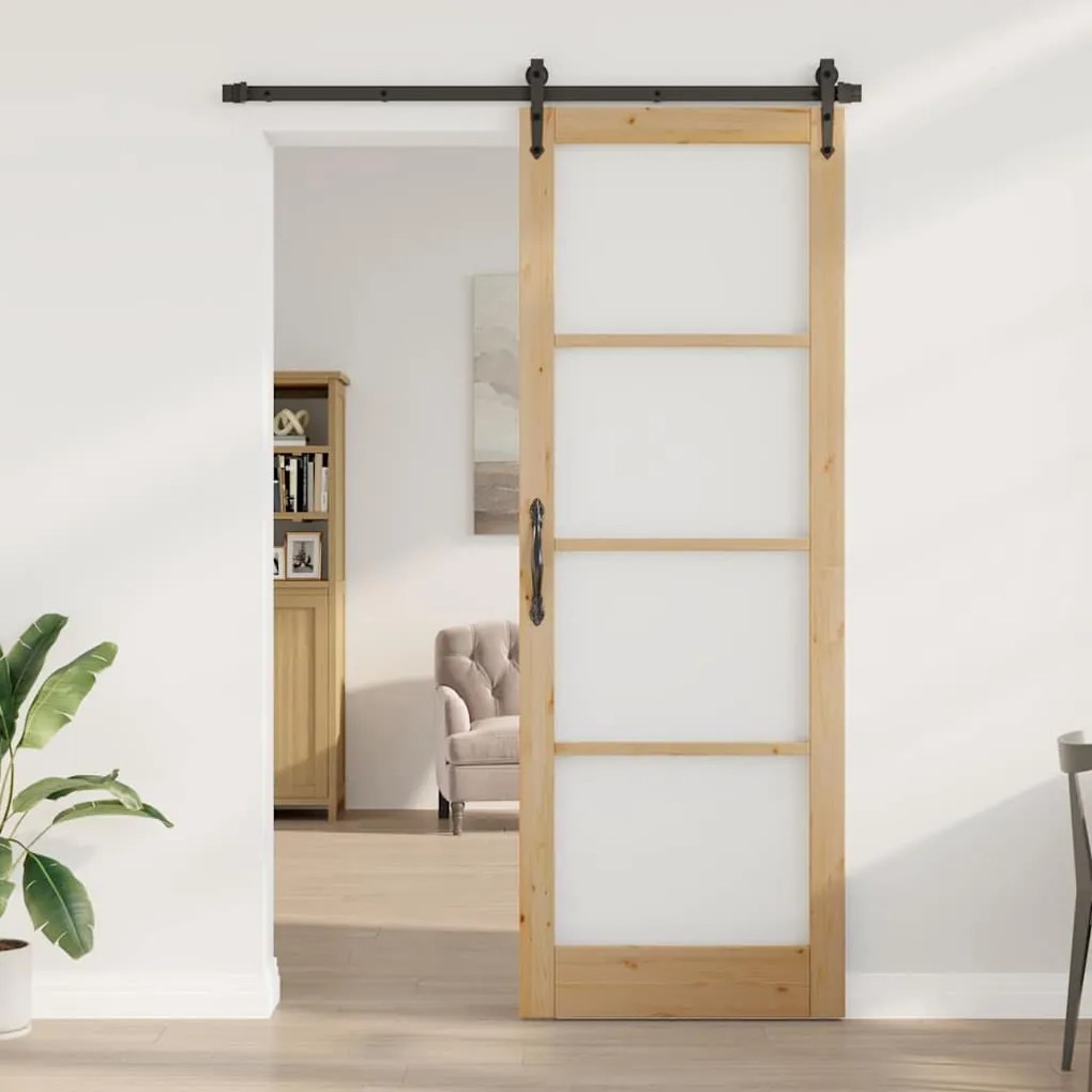 Belső Ajtó Üveggel ORKDAL Barna 83 x 232 cm