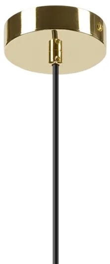 Csillár zsinóron HARMA 1xE27/15W/230V átm. 25 cm fehér/arany