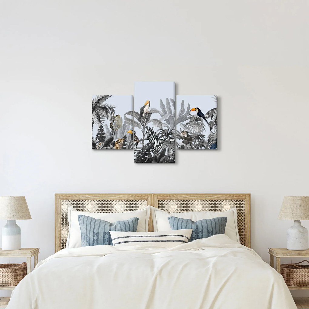 Kép - Illusztrált dzsungel (90x60 cm)
