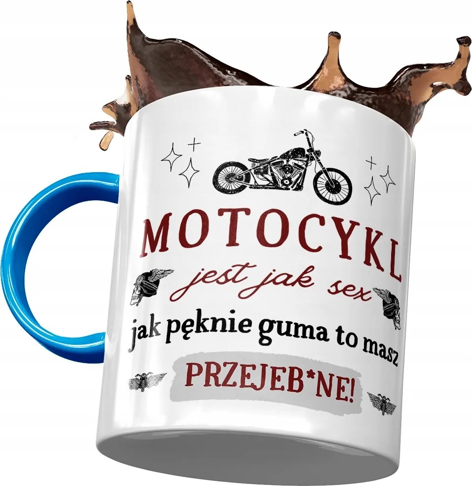 Bögre Kék Vicces Motorkerékpár Olyan, Mint A Szex Nyomtatott Fotóval
