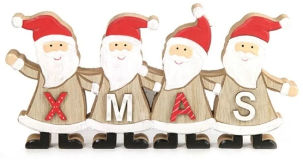 Xmas télapósor fából karácsonyi dekoráció