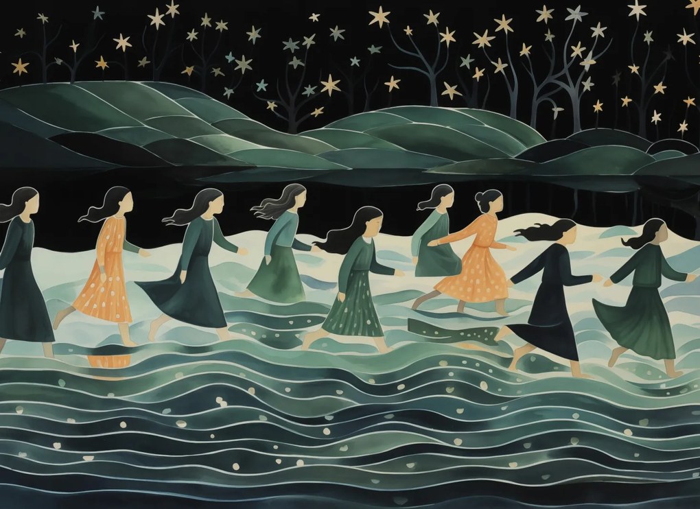 Poszter 55x40cm Éjszakai körmenet