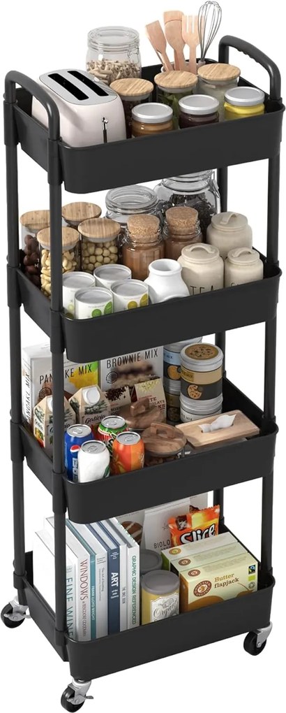 Fürdőszoba Polc Konyhai Gurulós Szekrény Polc 4 Szintes