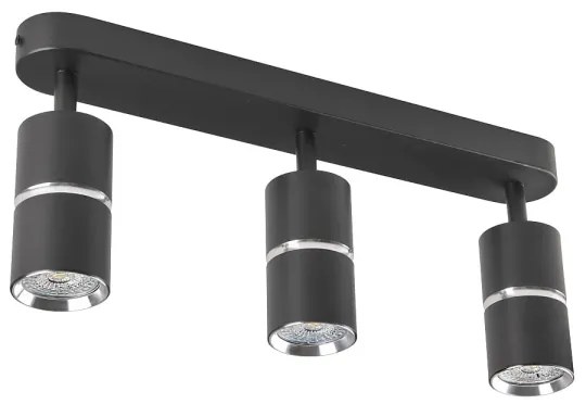 Spotlámpa BAMBOO 3xGU10/10W/230V fekete