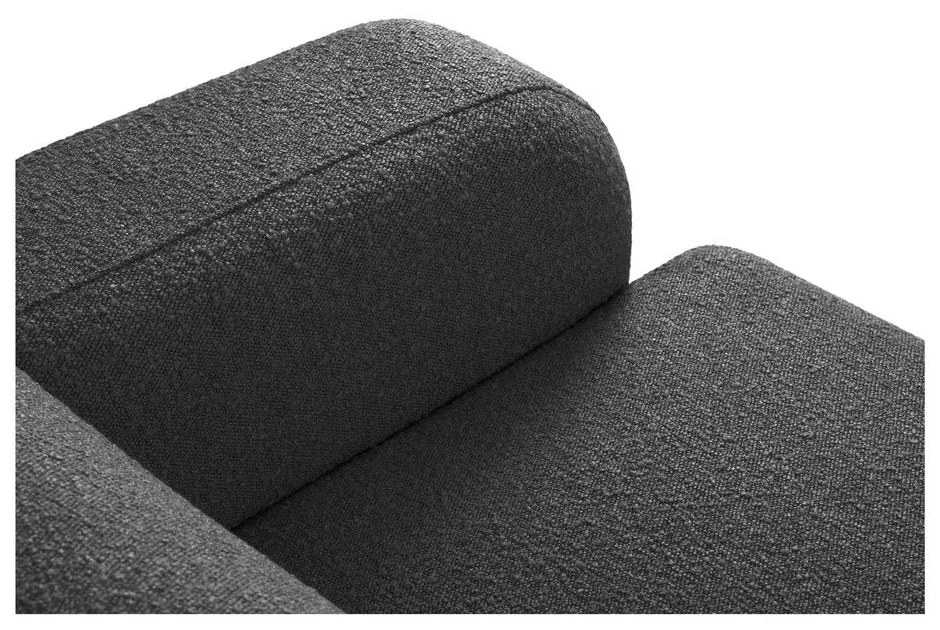 Sötétszürke buklé sarokkanapé (bal oldali) Molino – Micadoni Home