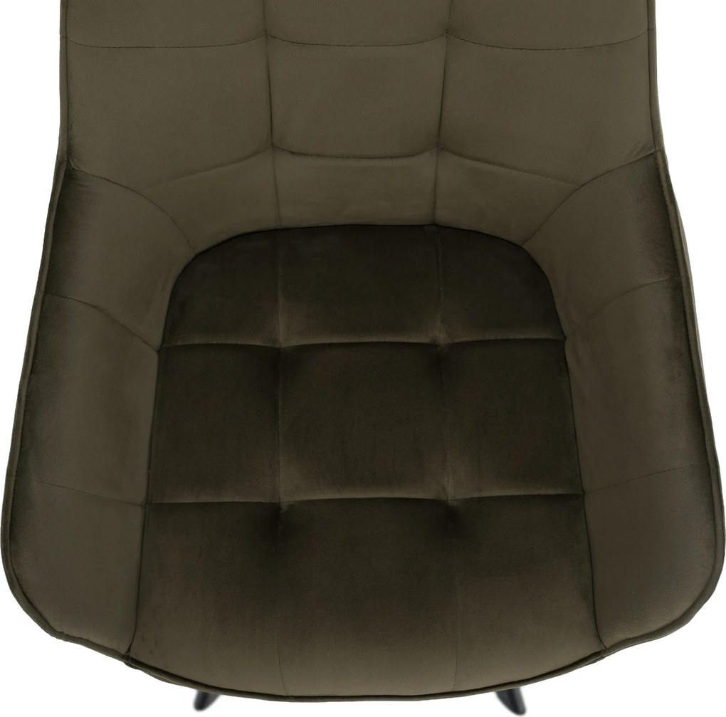 Design fotel, zöld Velvet/fekete, PETIN