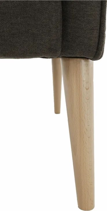 Kényelmes fotel, barna/bükk, BREDLY