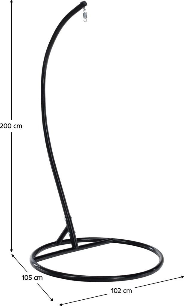 Állvány a függőágyra, fekete, OTAN NEW TYP 2