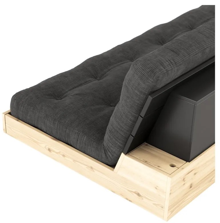 Fehér kordbársony kinyitható kanapé 244 cm Base – Karup Design