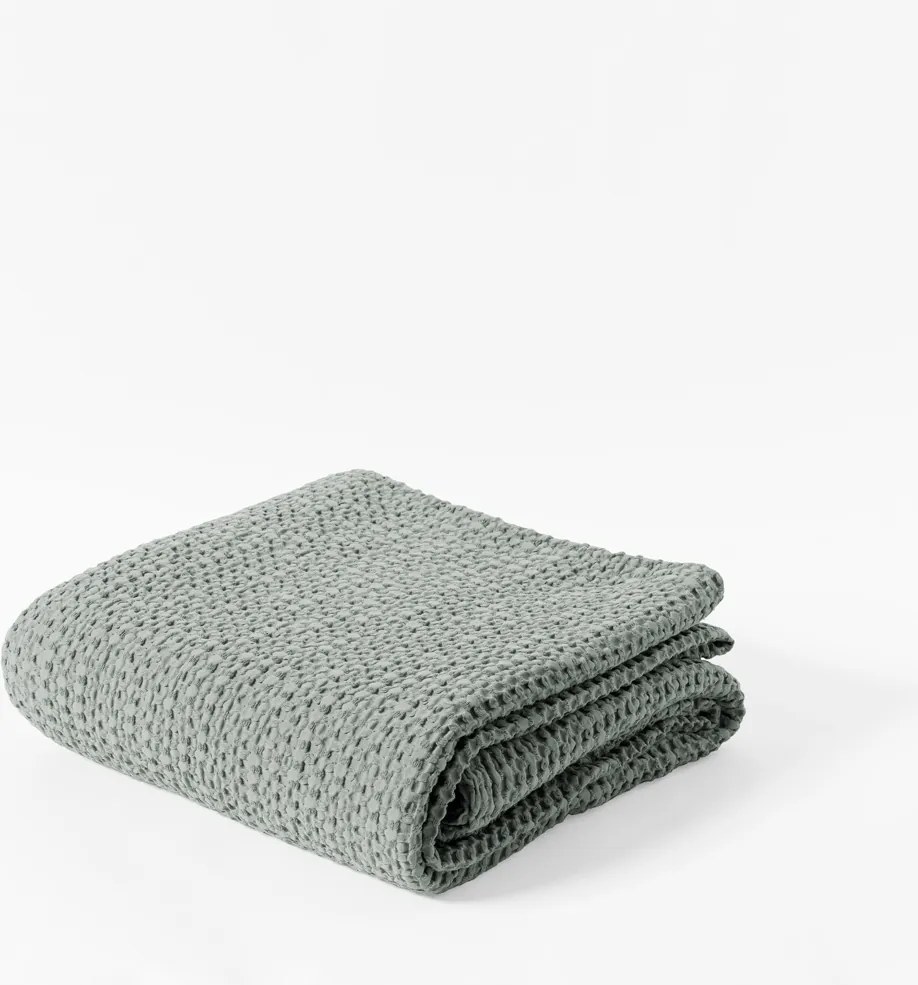 MrTowel ágytakaró 240x260cm Pamut Puha Kapa Világos Zöld