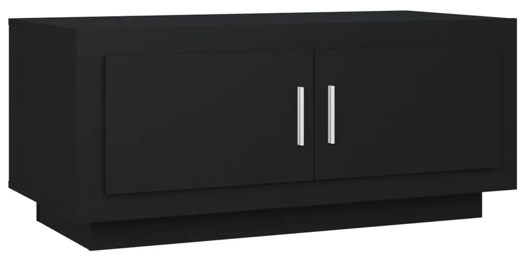 Fekete szerelt fa dohányzóasztal 102 x 55 x 45 cm