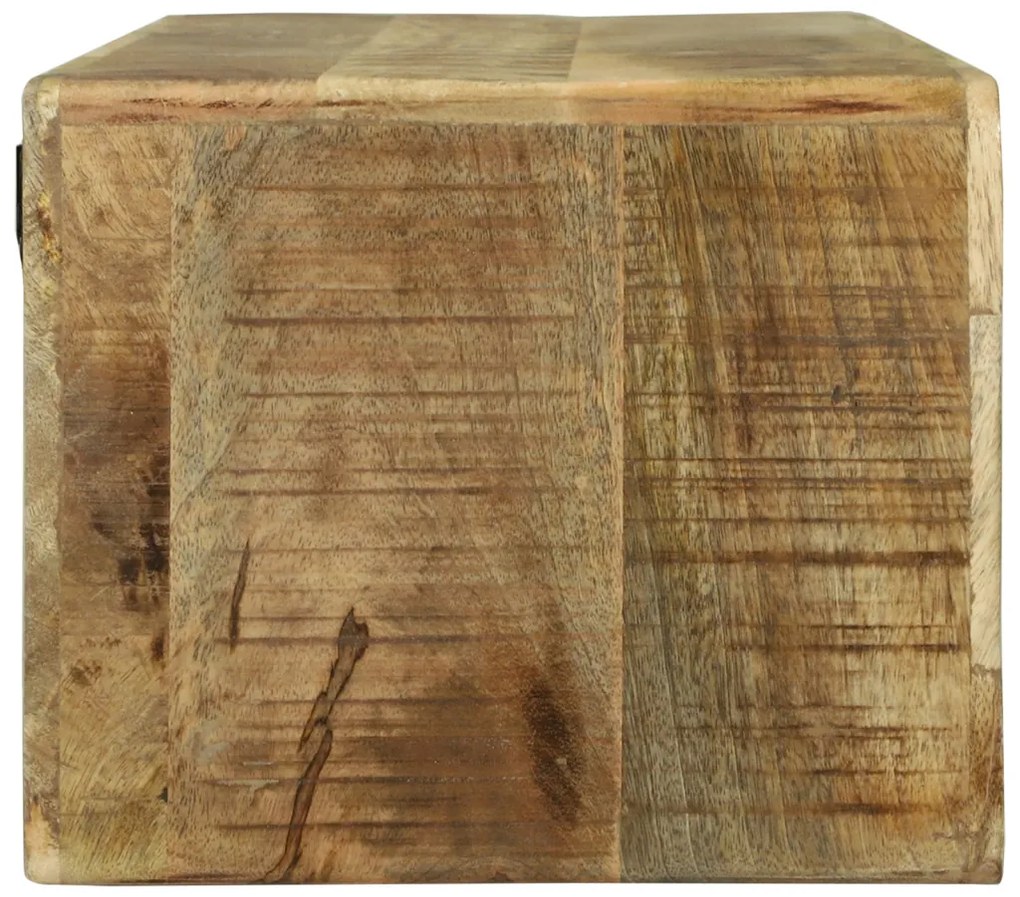 TV szekrény 80x30x25 cm Tömör fa Durva mangó
