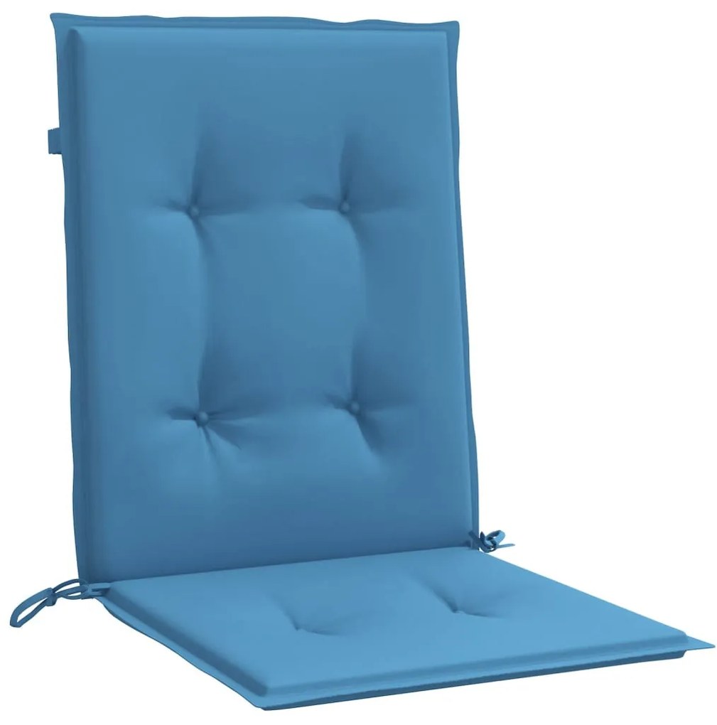 6 db melange kék szövet alacsony háttámlás székpárna 100x50x4cm