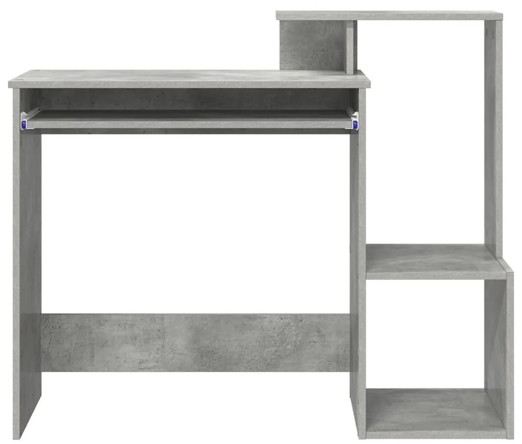 Szürke számítógépasztal Beton szürke