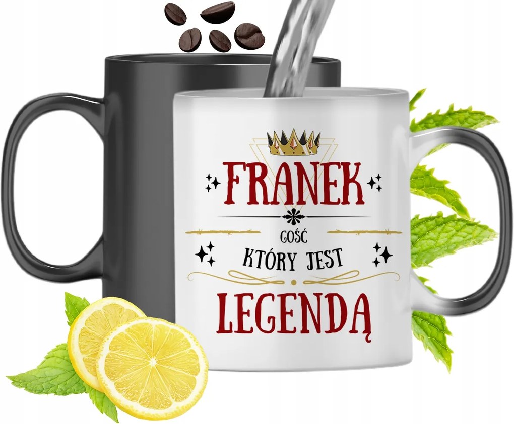 Mágikus Bögre Frank Fekete Színváltós, fényképes nyomattal