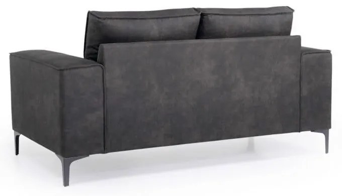 Antracitszürke bőrutánzat kanapé 164 cm Copenhagen – Scandic