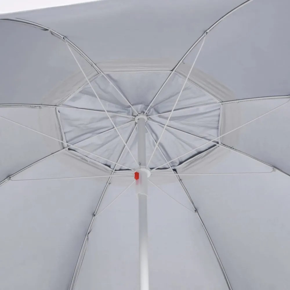 antracitszürke strandnapernyő oldalfalakkal 215 cm