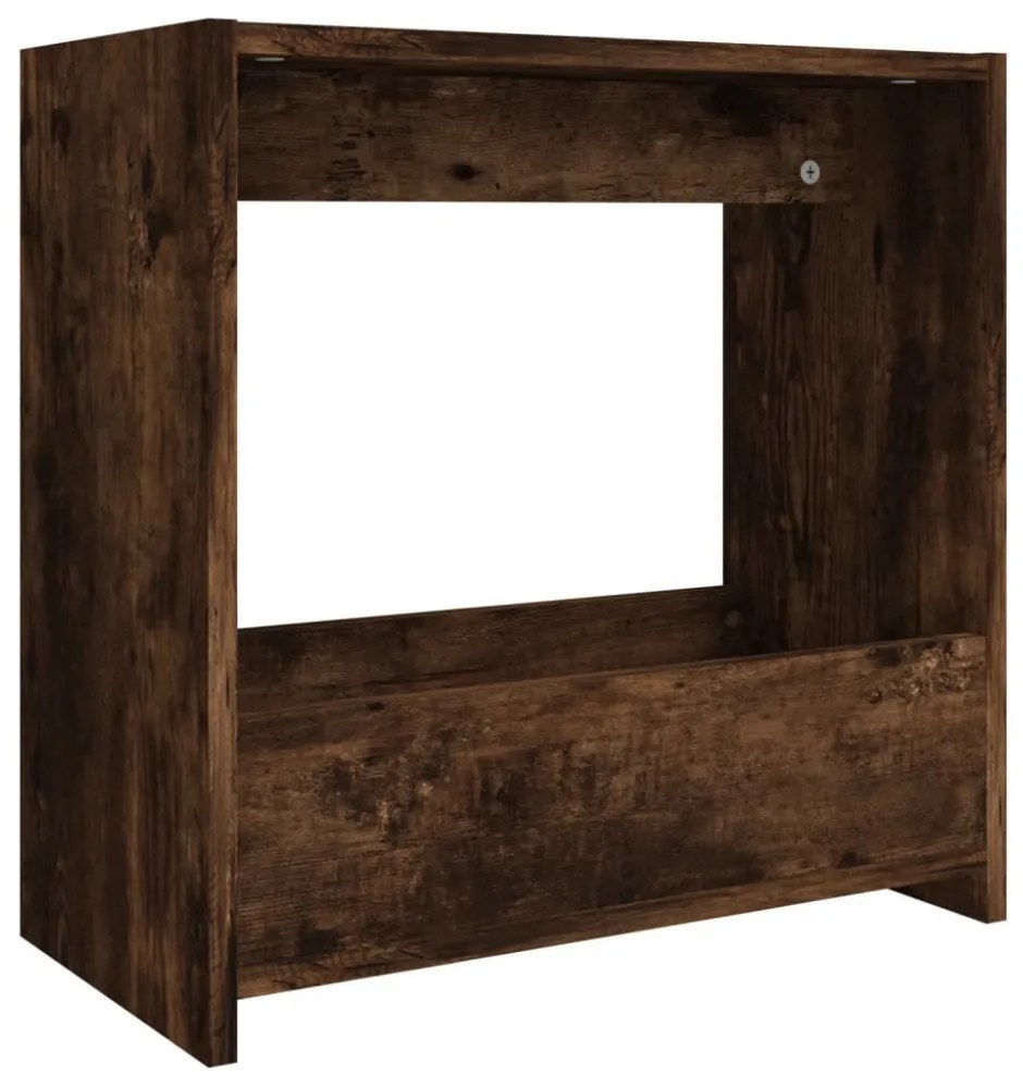 füstös tölgy színű szerelt fa kisasztal 50 x 26 x 50 cm