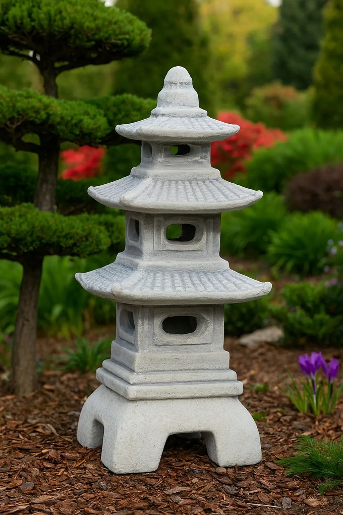Japán pagoda Seokgatap kerti dekoráció lámpa távol-keleti stílus