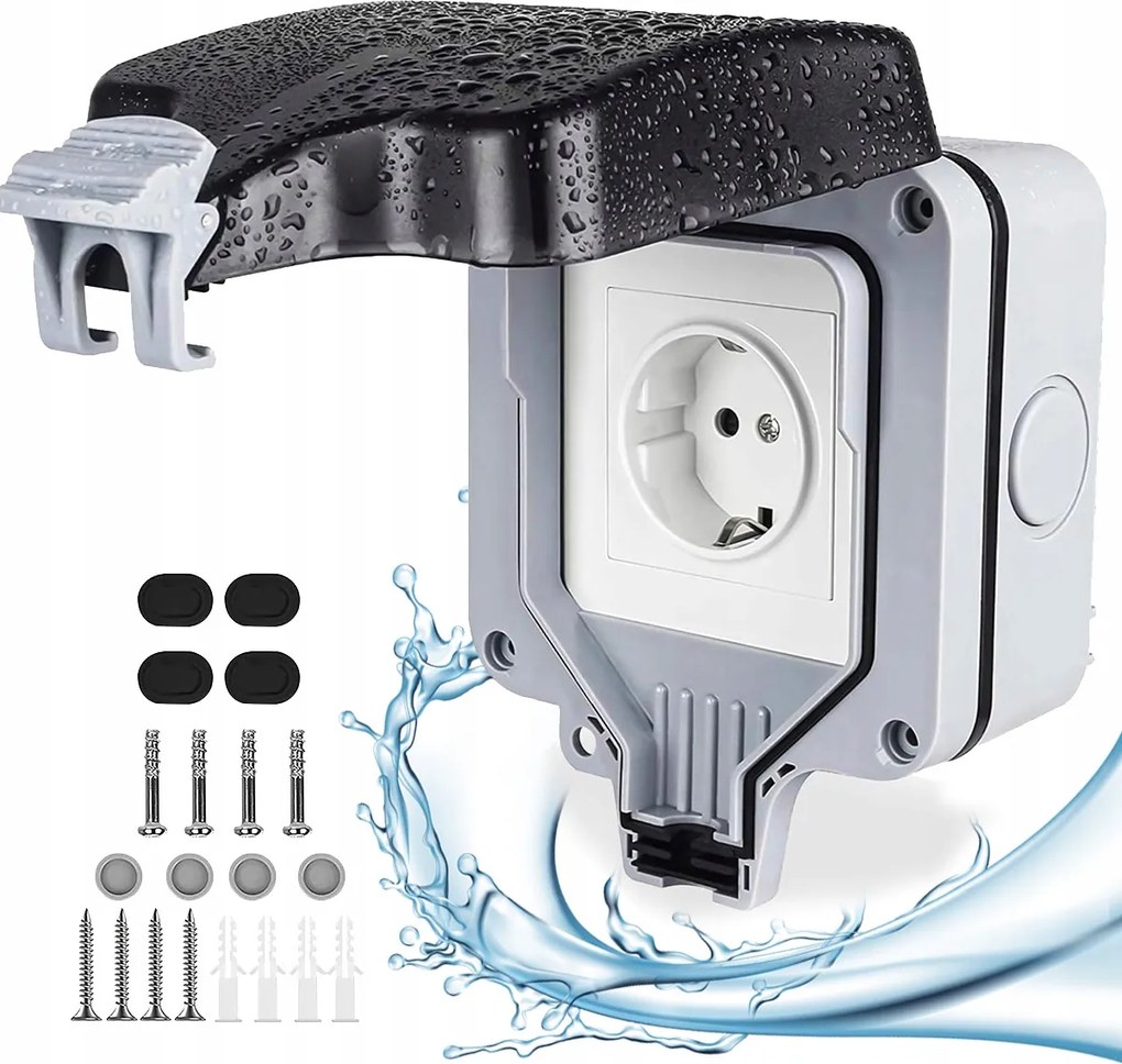 Kültéri aljzat Vízálló IP66 Kerti vízálló aljzat