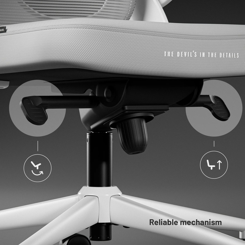 Ergonomikus irodai szék világosszürke Diablo V-Light