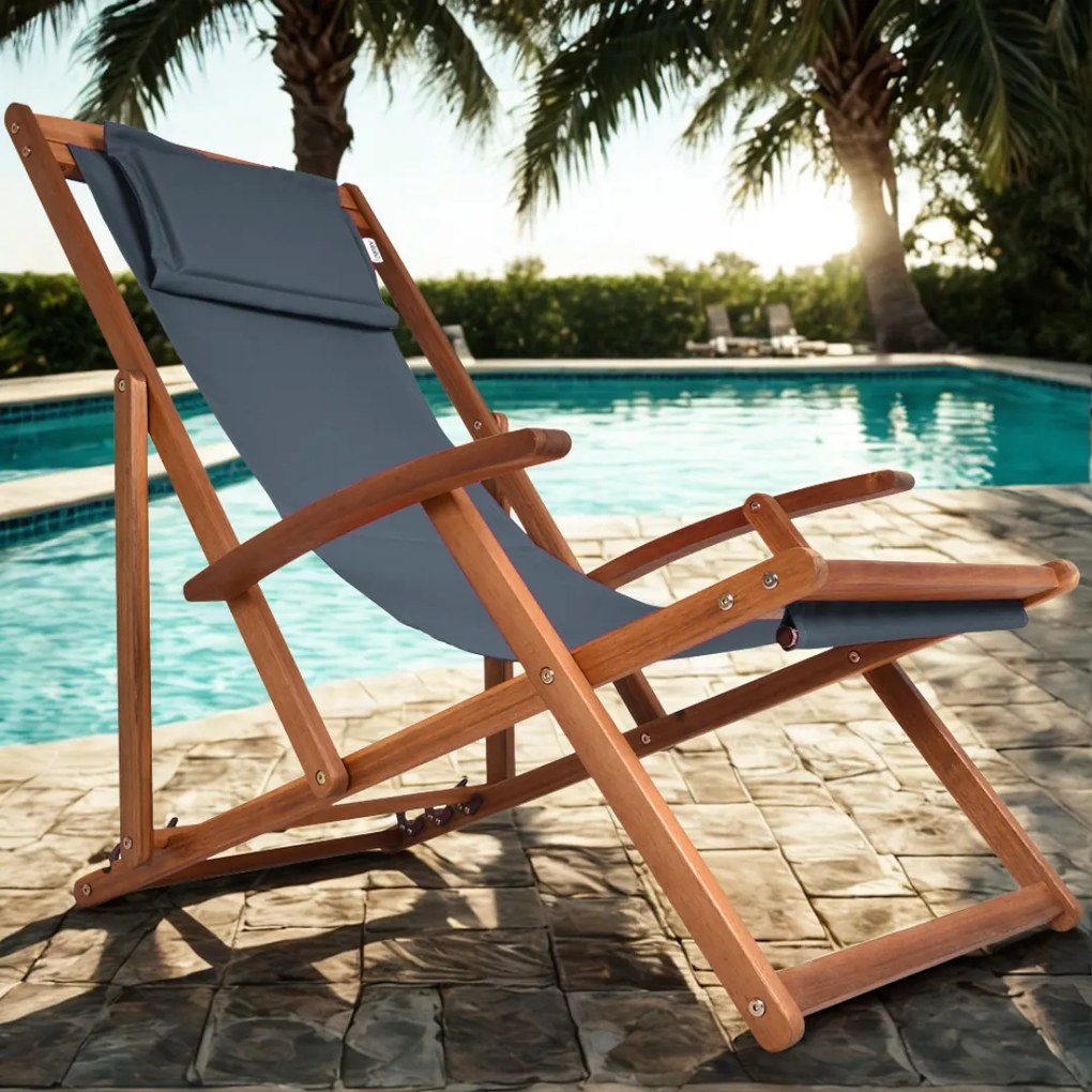 SIENA kerti nyugágy, 65x87x102cm, antracit Jurhan