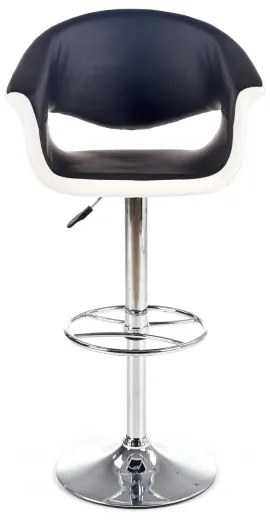 Bárszék 115x60 cm fehér/fekete/króm