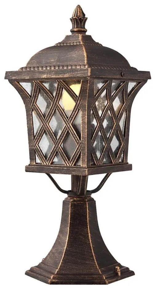 Redo 9953 - Kültéri lámpa BREMEN 1xE27/42W/230V IP23 arany/patinás