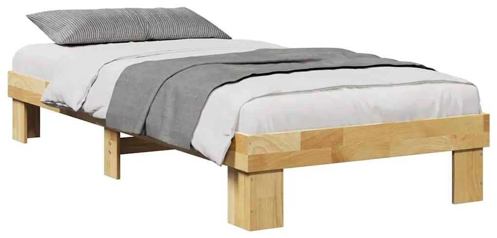 tömör tölgyfa ágykeret matrac nélkül 90x190 cm