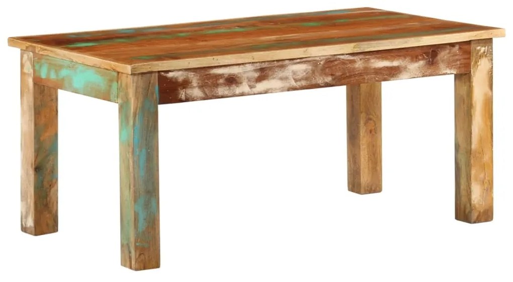 tömör újrahasznosított fa dohányzóasztal 100 x 55 x 45 cm
