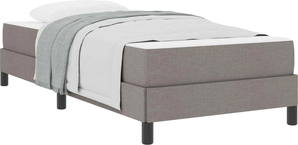 vidaXL Boxrugós ágy matracmal Tópszínű 90 x 190 cm szövet