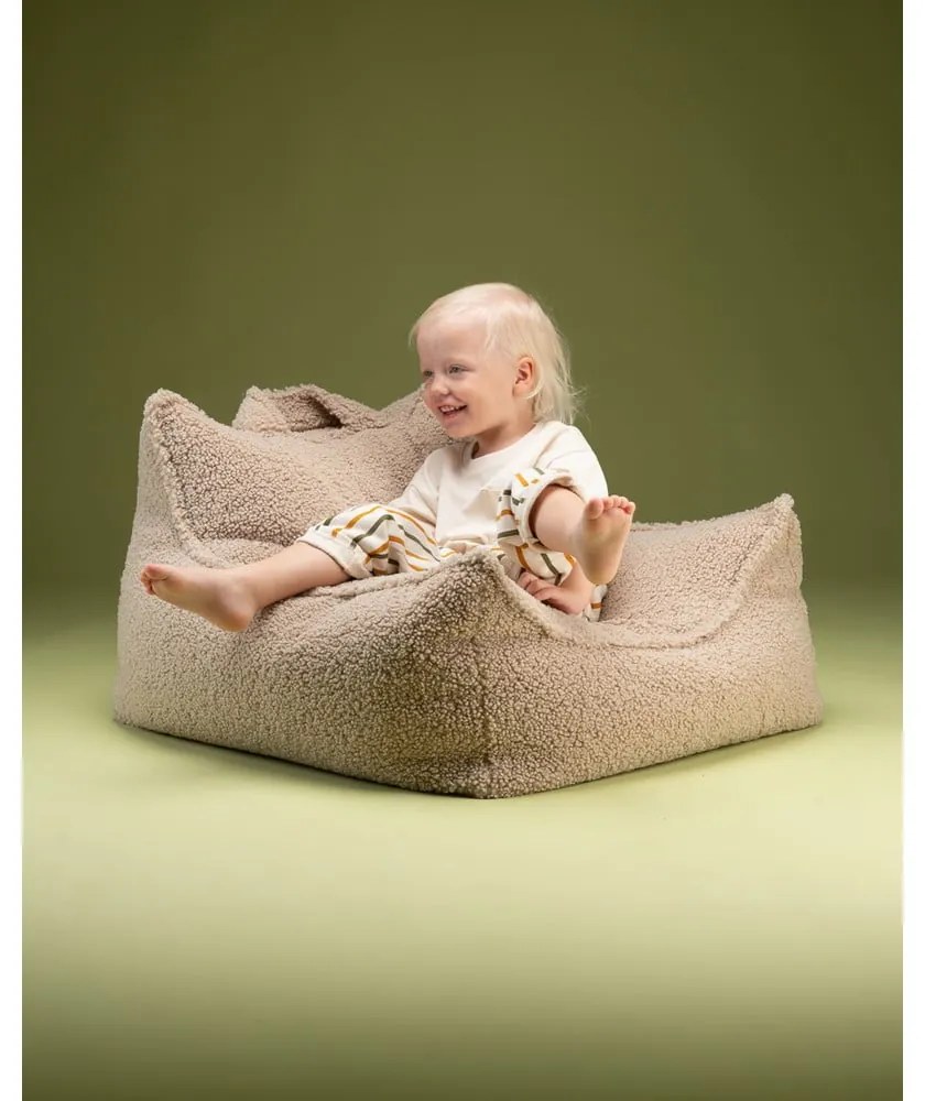 Világosbarna buklé gyerek babzsákfotel Chair – Wigiwama