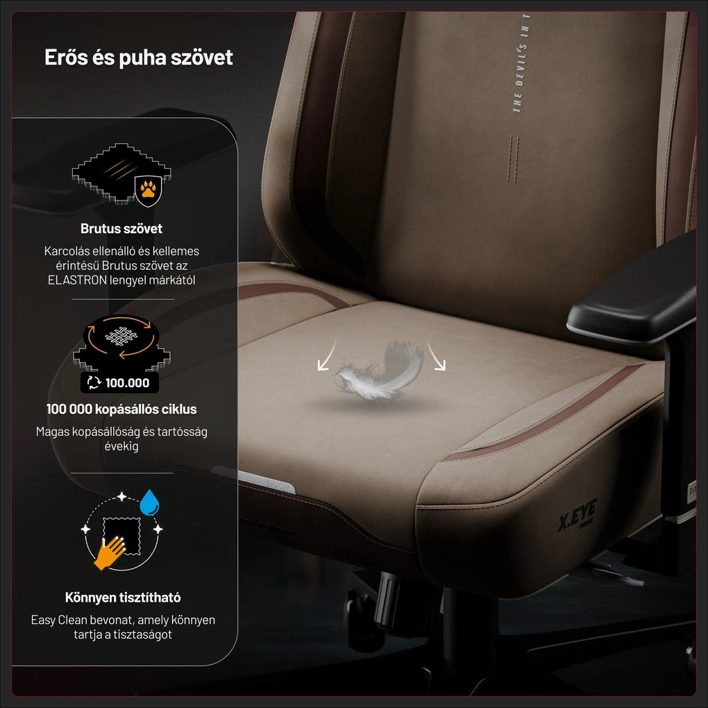 Gamer szék szövet szürke, Normal: Diablo X.Eye Prime Elephant Grey