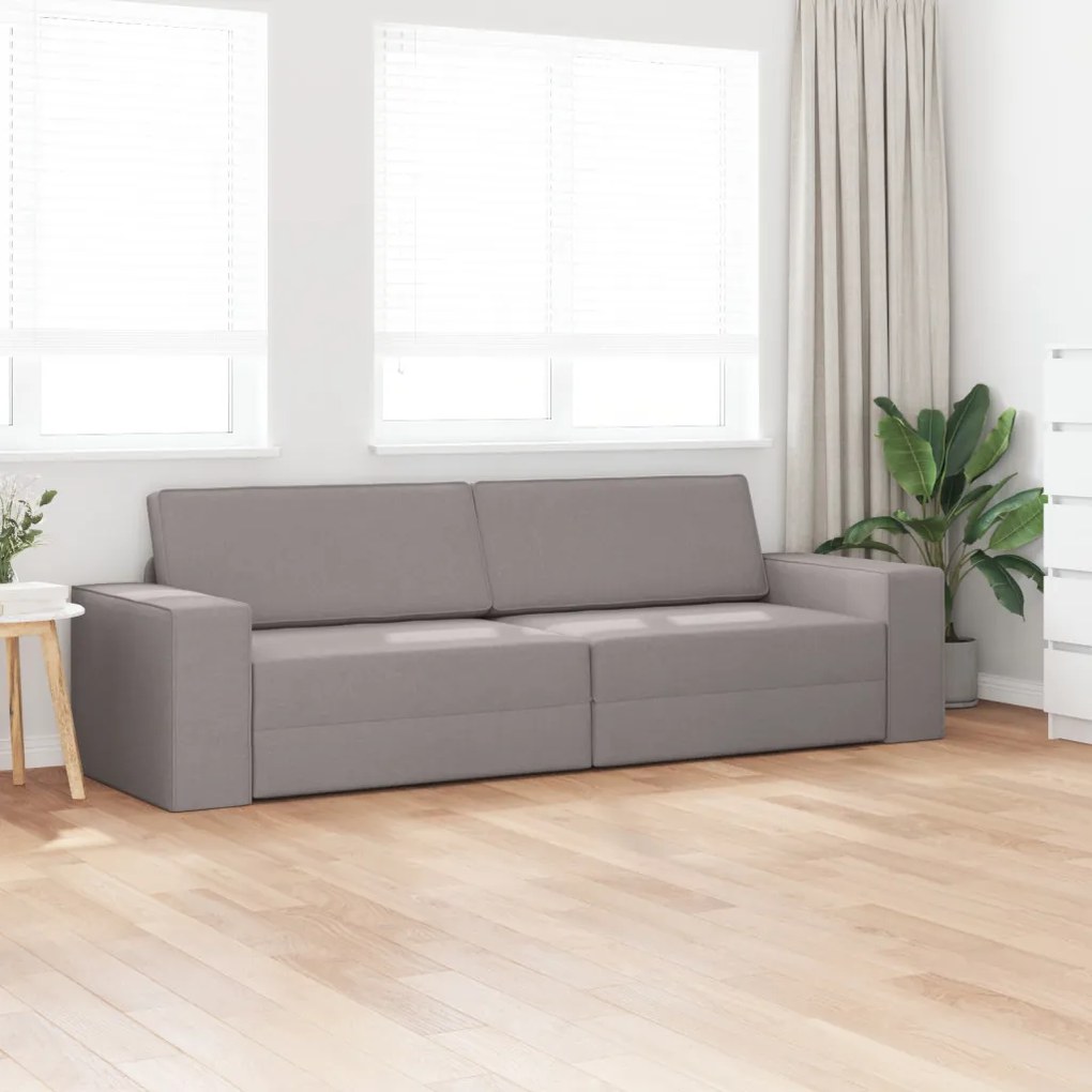 Függőleges Kanapéágy 2 az 1-ben Taupe 245x150x60.5 cm Szövet