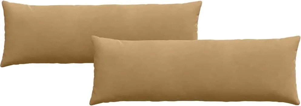 vidaXL Kanapé párnák 2 pcs Barna 120 x 40 cm Bársonyos szövet