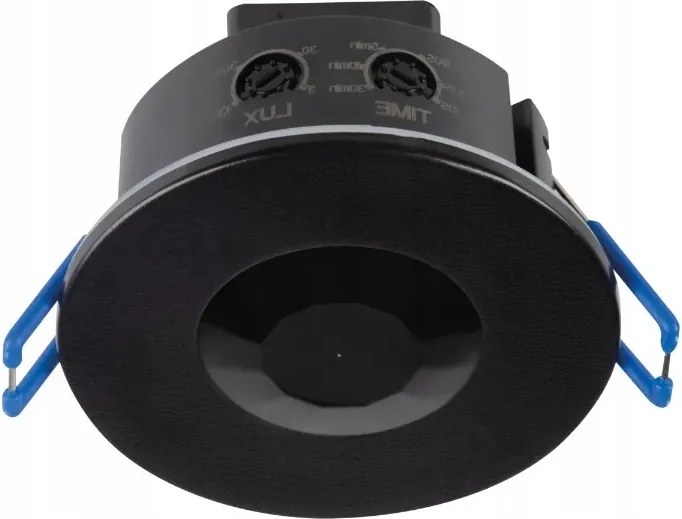 Pir mozgásérzékelő süllyesztett fekete kerek hatótávolság 8m IP65 Kanlux