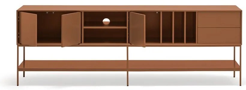 Téglavörös TV-állvány 220x74x45 cm Platt – Teulat