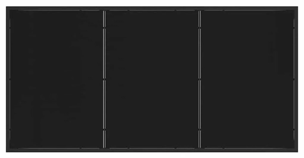Kert étkező szett 5 pcs Fekete 160 x 80 x 73 cm