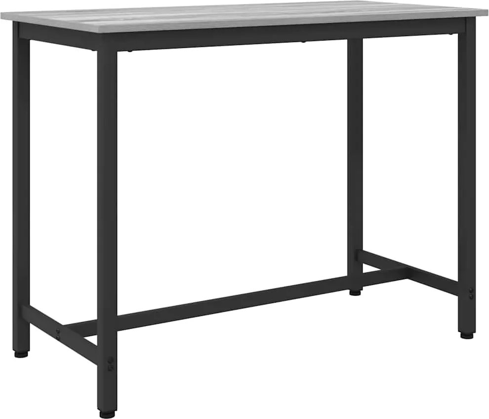 vidaXL asztal Szürke Sonoma 100 x 50 x 76,5 cm Műszaki fa és acél